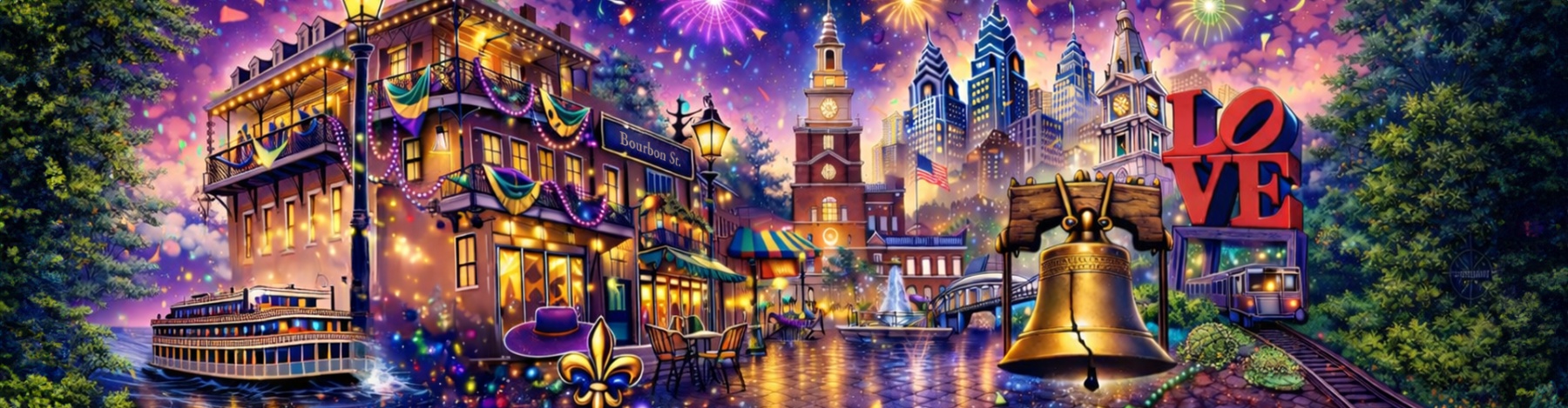 Mardi Gras Themed Banner