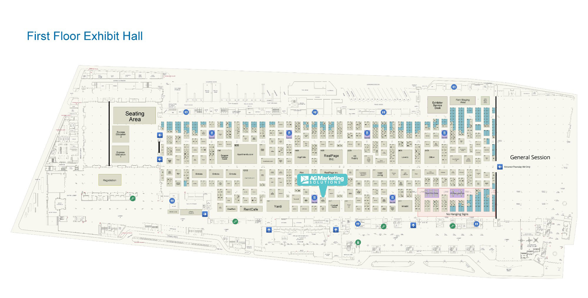 Map of AG Marketing Solutions Booth at Apartmentalize