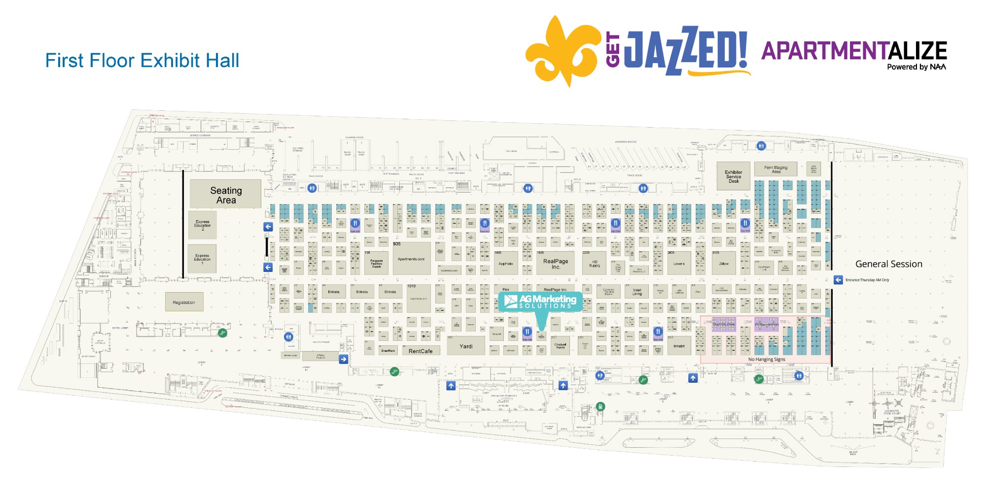 Map of AG Marketing Solutions Booth at Apartmentalize